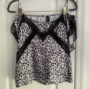 VS Lavender Leopard Print Satin Sleep Set